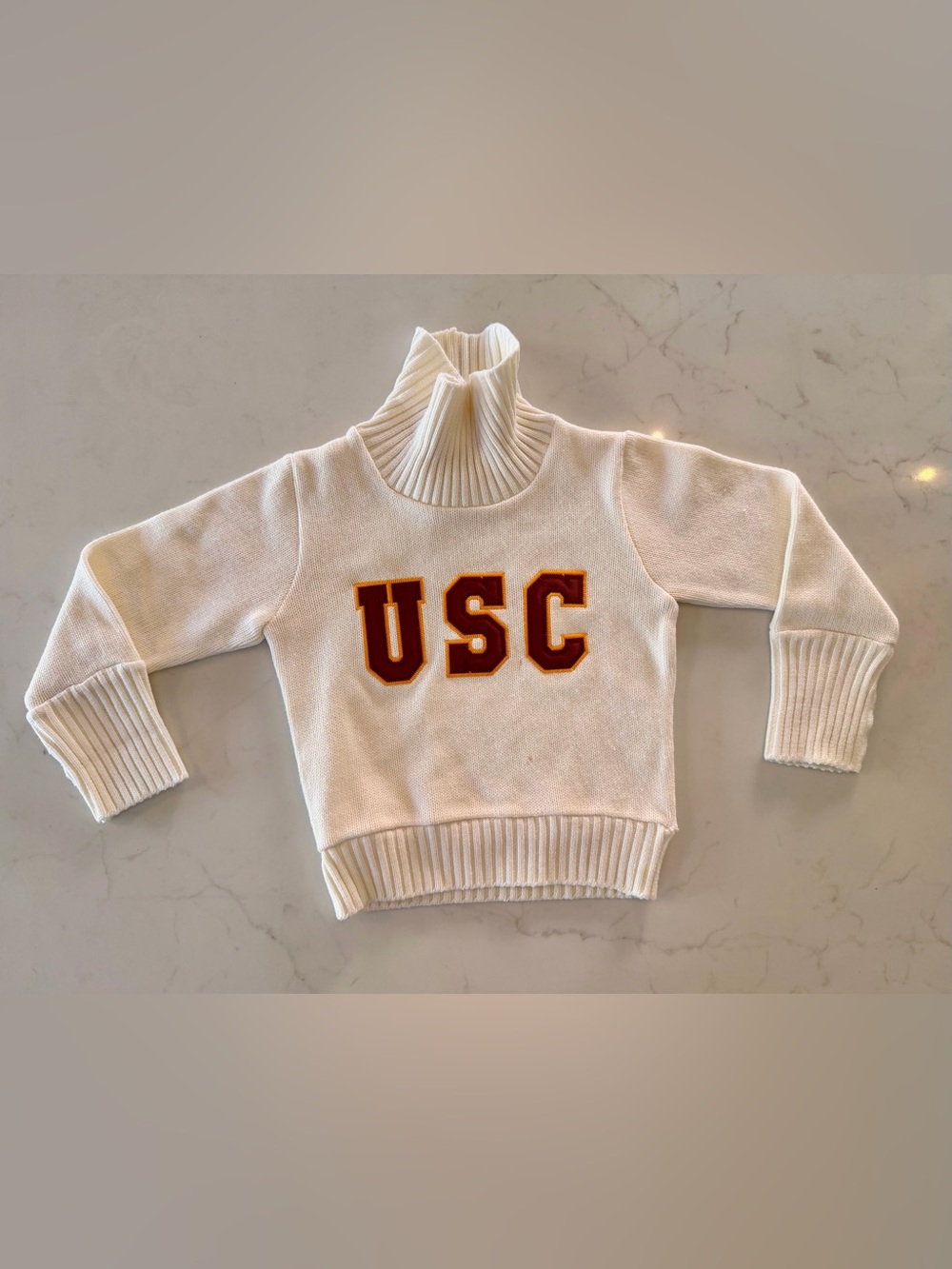 Vintage Albion USC Trojans Knit Turtleneck Sweater - Size 2 / Toddler